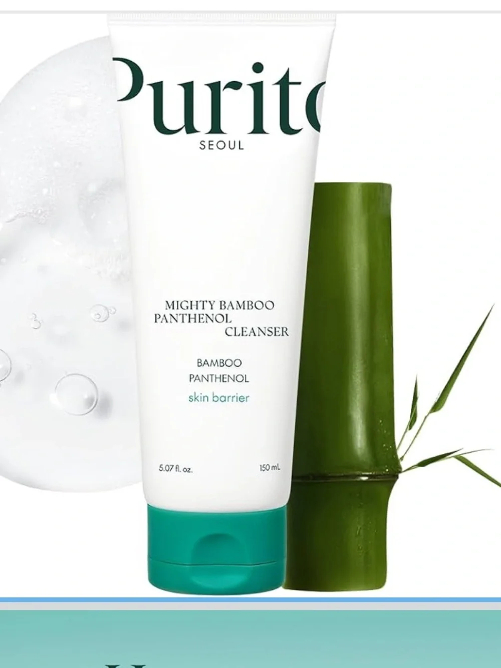Purito Mighty Bamboo Panthenol Cleanser - Green Gradient Box NIB